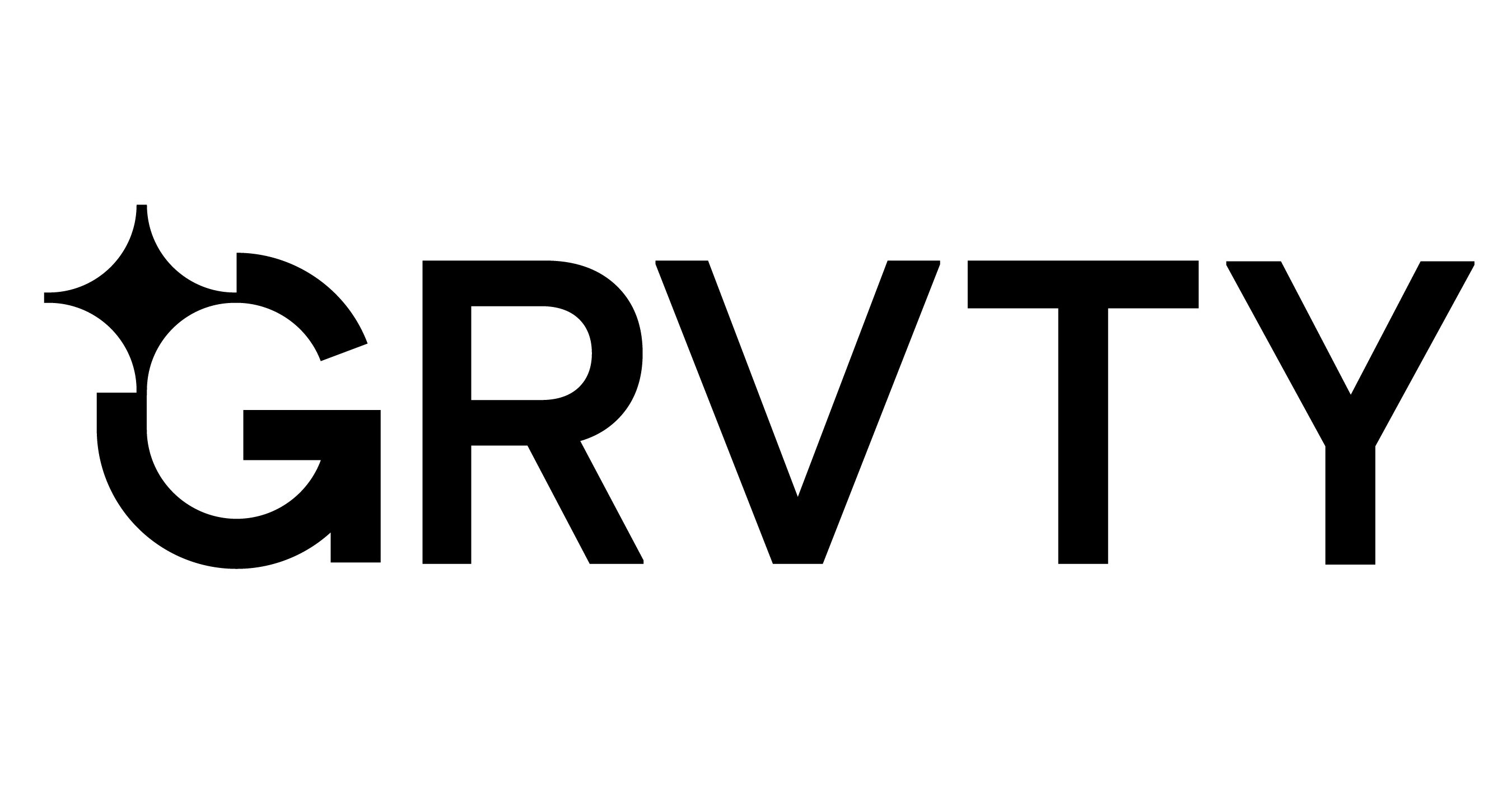GRAVITY logo, GRVTY is in black font