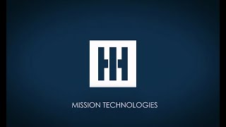 HII Mission Technologies logo, HII is in white font on a blue background